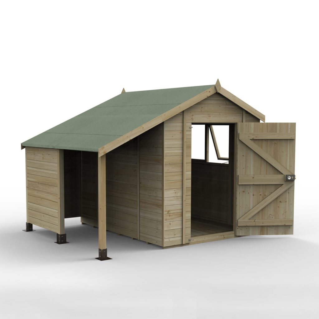 Timberdale 6×8 Apex Shed With Log Store 5013053189252 2